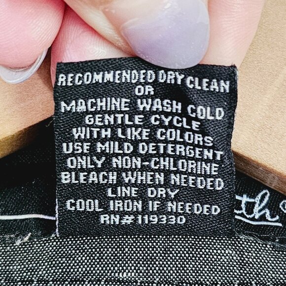 Willi Smith Womens Blazer Jacket XL 3 Button Black Linen Blend 《941》J - Picture 6 of 6